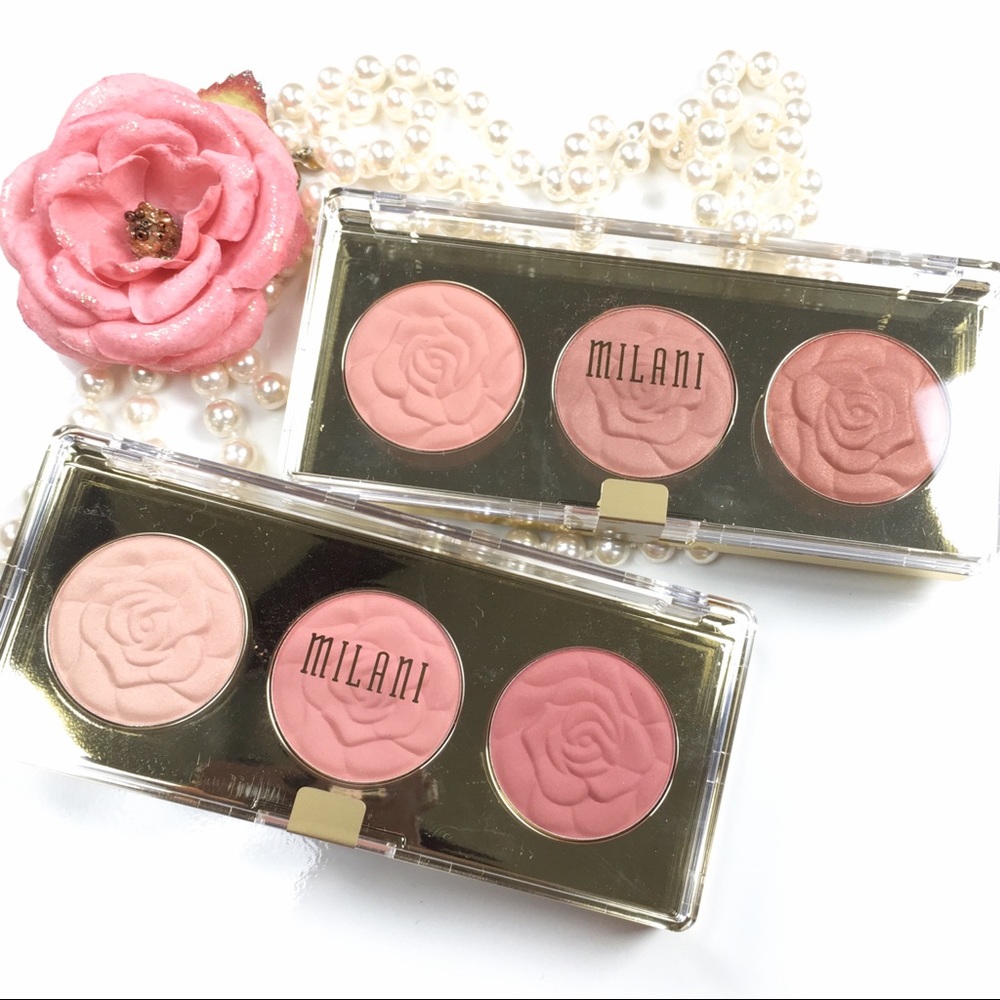 2 Milani Flowers blush palette